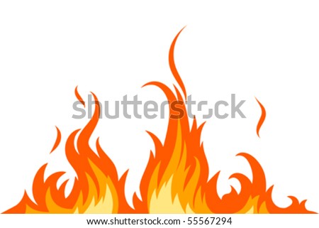 Vector Fire On White Stock Vector (Royalty Free) 55567294 - Shutterstock