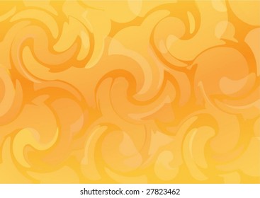 Vector fire. Orange curves. Abstract background