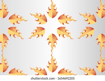vector of fire pattern on a bright background