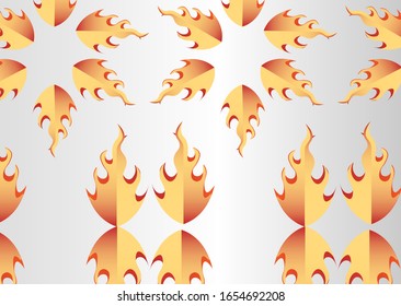 vector of fire pattern on a bright background