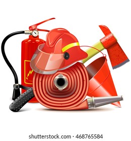 Vector Fire Prevention Equipment Concept