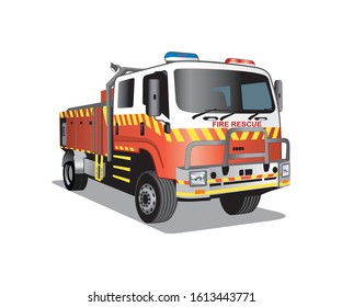 Vector of Fire rescue truck cartoon design eps format , suitable for your design needs, logo, illustration, animation, etc.