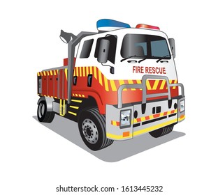 Vector of Fire rescue truck cartoon design eps format , suitable for your design needs, logo, illustration, animation, etc.