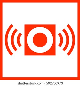 Vector fire safety sign fire alarm