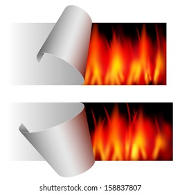 vector fire sticker - big sale - advertisement