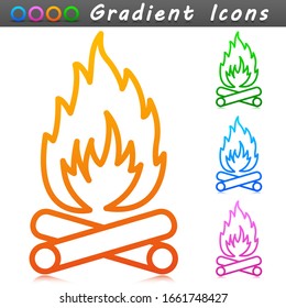 Vector fire symbol icon design