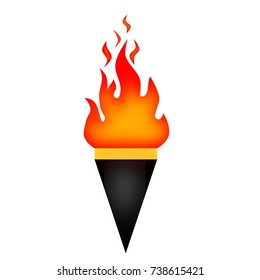 Vector of fire torch on white background