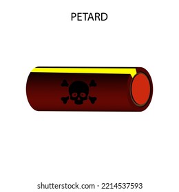 Vektorfeuer. Festlicher Salat. Petard. Sprengstoffe.