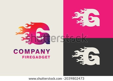 VECTOR FIRED LETTER G. LOGOTYPE PICTOGRAM LETTER G AND WRENCH, ENGINEERING. REPARATION. SERVICE VECTOR LOGO DESIGN ILLUSTRATION