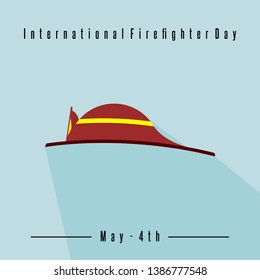 Vector for firefighter day on may 4th with firefighter helmet