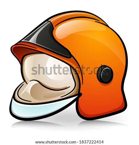 Vector firefighter helmet cartoon illustration Stock foto © 