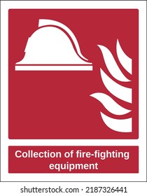 Vector Firefighting Equipment Sign Iso Standard  Isolated Pictogram Firefighting Equipment