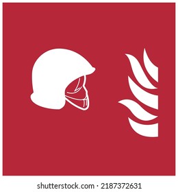 vector firefighting equipment sign iso standard  isolated pictogram firefighting equipment