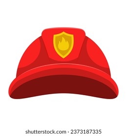 Casco de bombero vectorial aislado en blanco