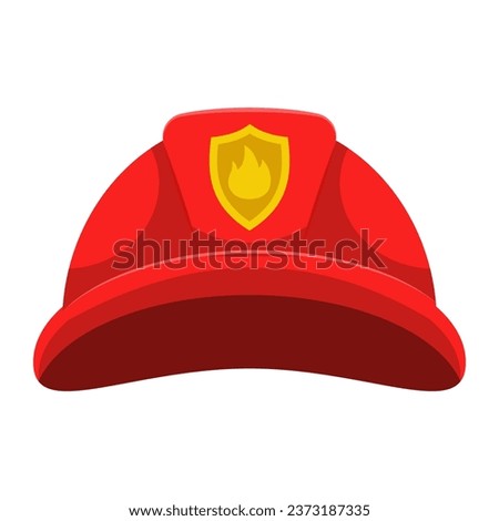 Vector fireman helmet isolated on white