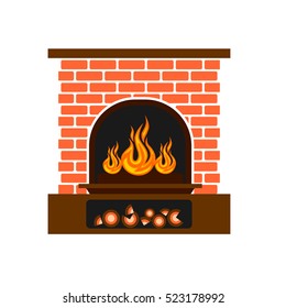 Vector of Fireplace. Vector Illustration eps.10