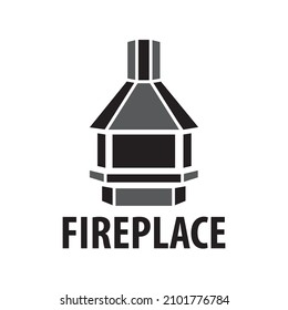 Vector fireplace logo for pizzeria, bakery, home