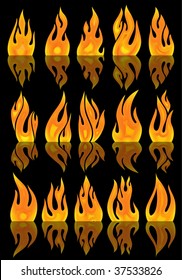vector fires with mirror reflection