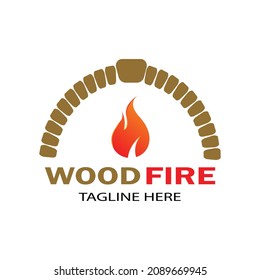 vector firewood with a pile of wood on top great for sticker label templates etc