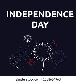 Vector firework 4th of july, american independence day