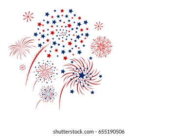 Vector firework design isolated on white background