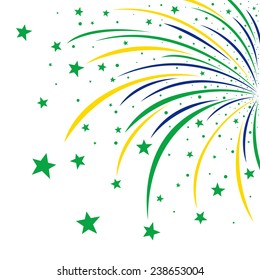Vector firework design on white background 