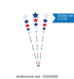 Vector firework design on white background
