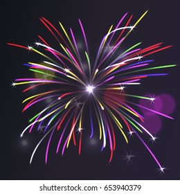 vector firework light background design