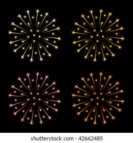 vector fireworks