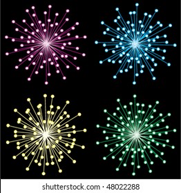 vector fireworks