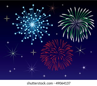 vector fireworks