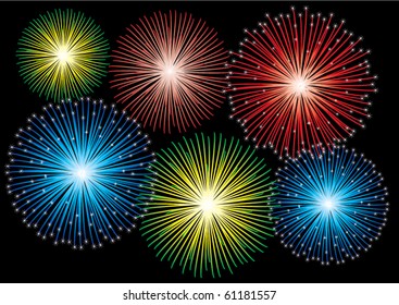 vector fireworks