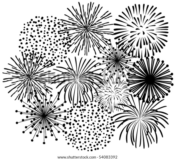 Vector Fireworks Stock Vector (Royalty Free) 54083392
