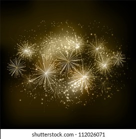 Vector fireworks background