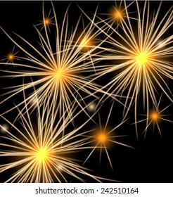 Vector fireworks background