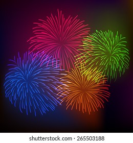 vector fireworks background