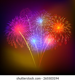 vector fireworks background