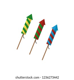 vector fireworks in christmas