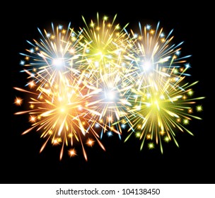 vector fireworks fire color