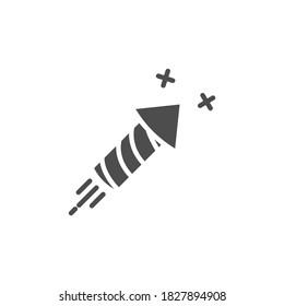 petardos vectores petardos glifo ilustración de icono blanco y negro
