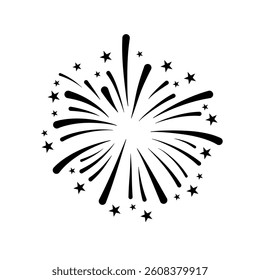 Vector Fireworks Illustration for New Year and Party Event