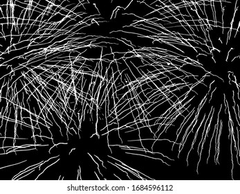 Vector fireworks on a black background