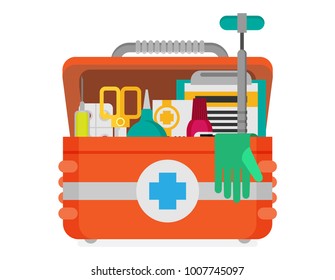 Vector First Aid Kit. Flat vector