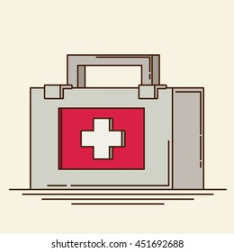 Vector First Aid Kit. Flat vector