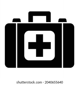  Vector First Aid Kit Glyph Icon Design
