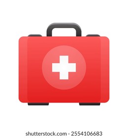 Vector first aid kit icon illustration isolated on white background.