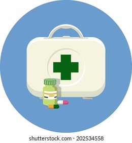 Vector de primeros auxilios - botiquín médico