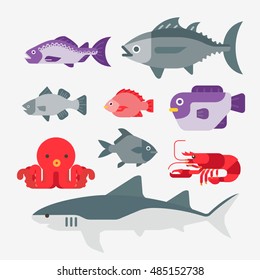 vector of fish