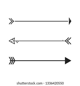 vector fish arrow set