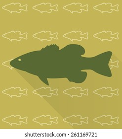 vector fish in background pattern